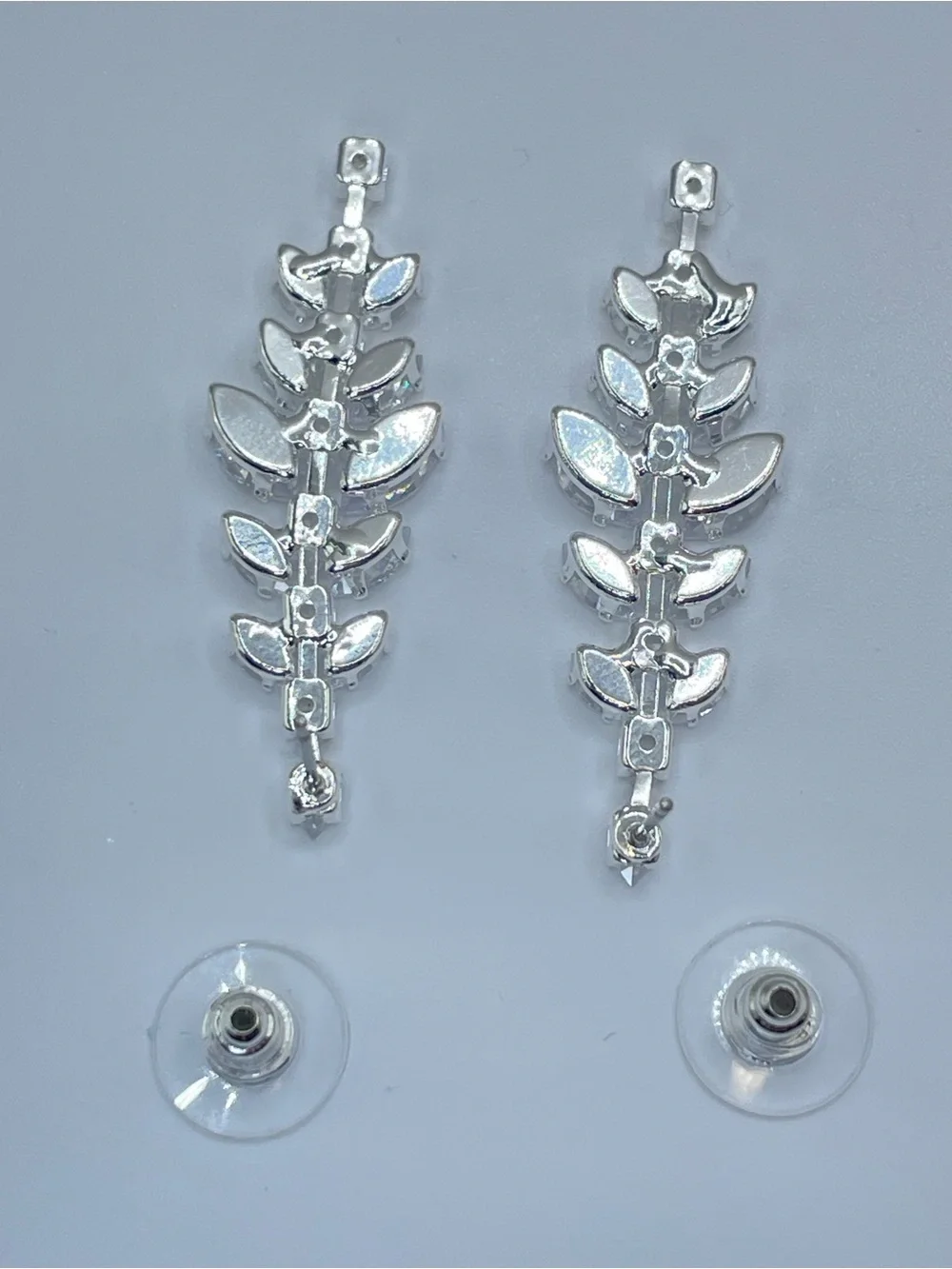 Swarovski Crystal Elements White Crystal Bridal Dangle Earrings Formal Statement